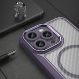 Ledende serie MagSafe Silicone Case til iPhone 16 Pro Max - lilla