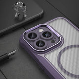 Ledende serie MagSafe Silicone Case til iPhone 16 Pro Max - lilla