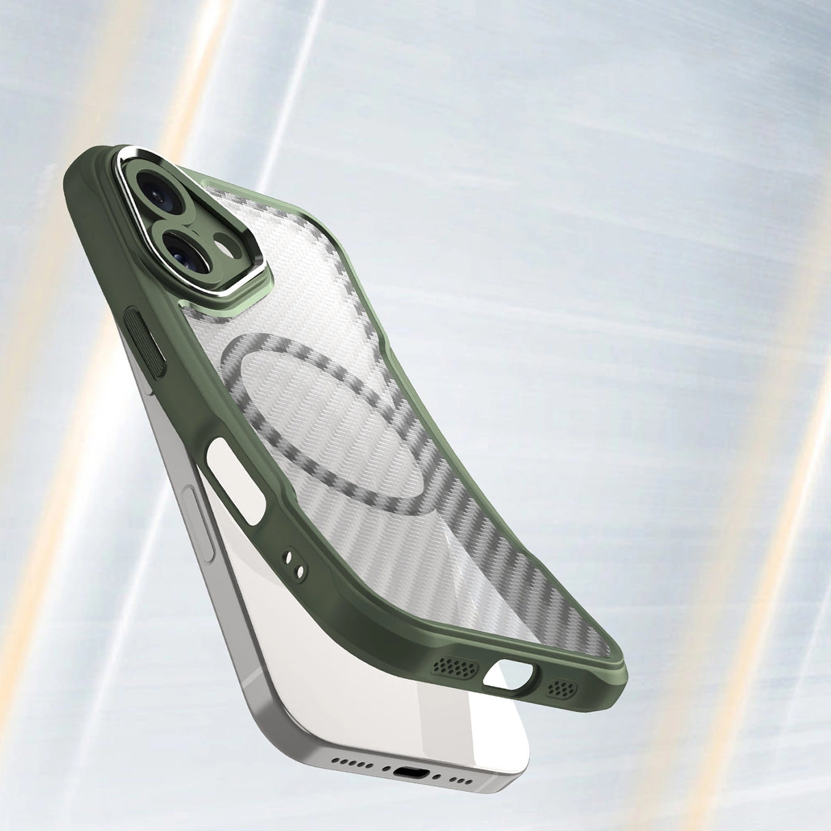Ledende serie MagSafe Silicone Case til iPhone 16 - Grøn