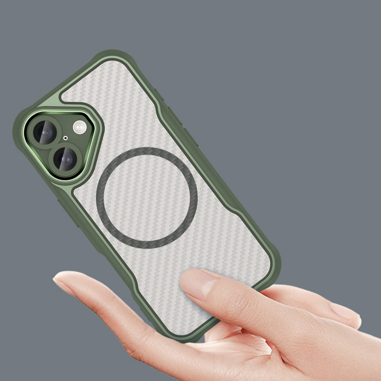Ledende serie MagSafe Silicone Case til iPhone 16 - Grøn