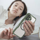 Ledende serie MagSafe Silicone Case til iPhone 16 - Grøn