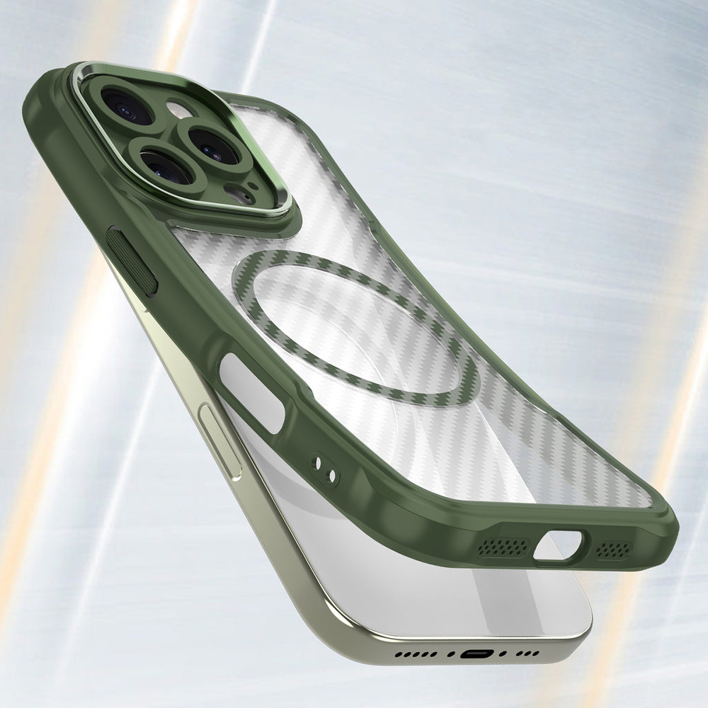 Ledende serie MagSafe Silicone Case til iPhone 16 Pro - Grøn