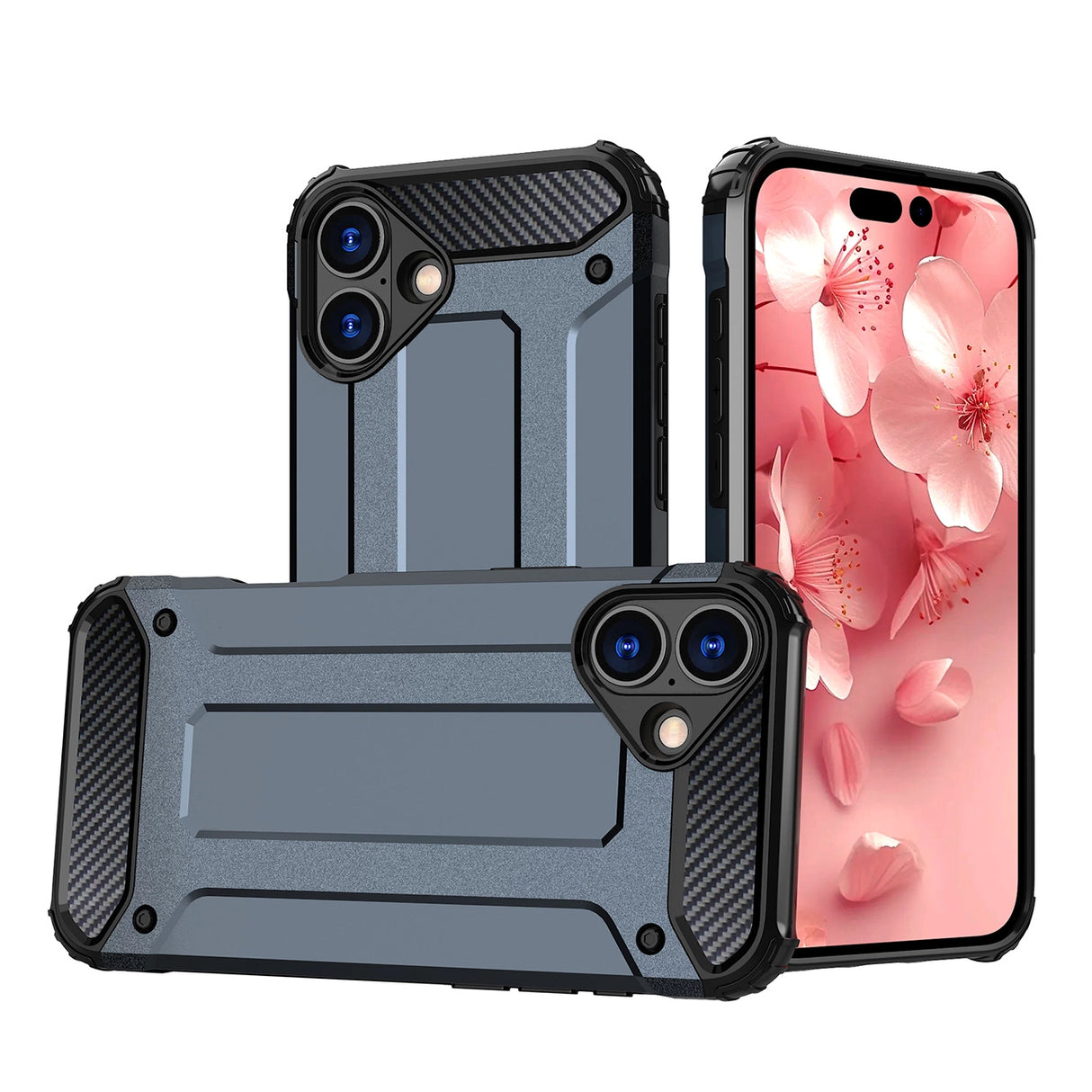Hybrid Armor iPhone 16 Case - Blå