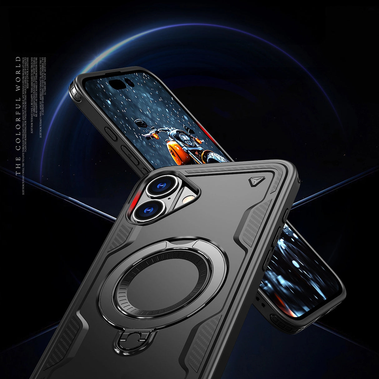 Hybrid Armor Trendy Case med MagSafe til iPhone 16 Plus - sort