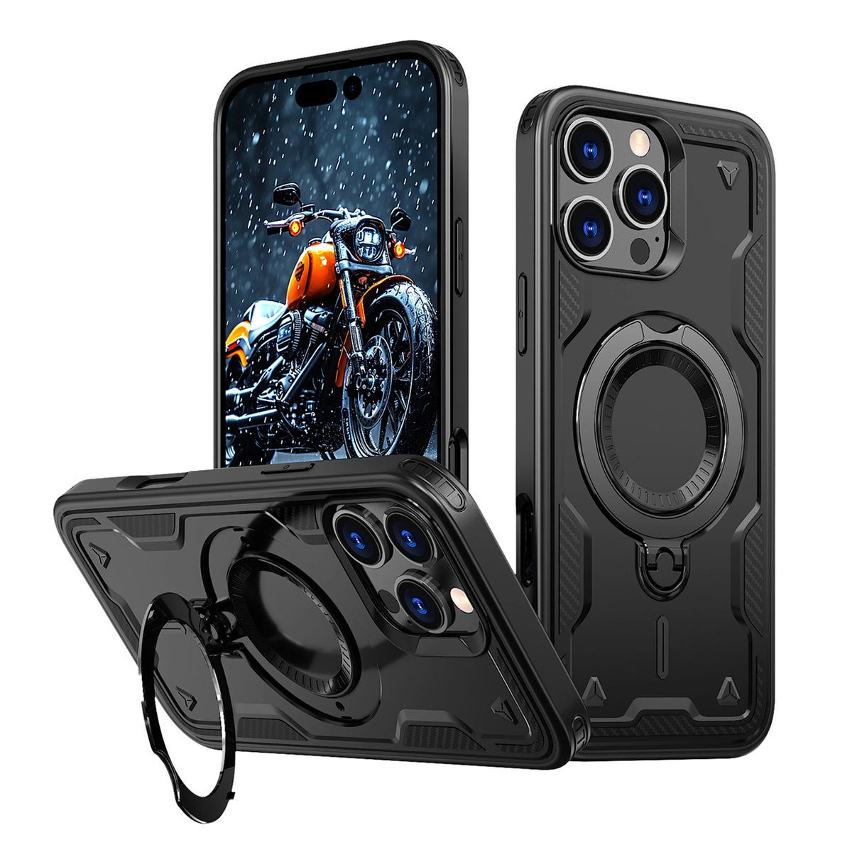 Hybrid Armor Trendy Case med MagSafe til iPhone 16 Pro Max - sort