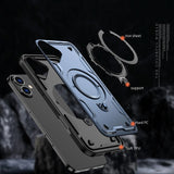 Hybrid Armor Trendy Case med MagSafe til iPhone 16 - Blå