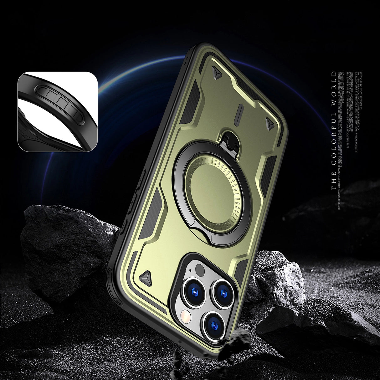 Hybrid Armor Trendy Case med MagSafe til iPhone 16 Pro - Grøn