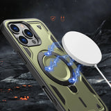 Hybrid Armor Trendy Case med MagSafe til iPhone 16 Pro Max - Grøn