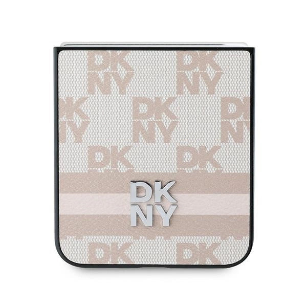DKNY-kasse med rækkermønster med trykte striber til Samsung Galaxy Z Flip 6 - Pink