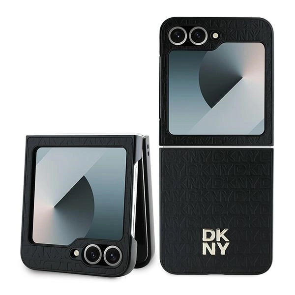 DKNY Repeat Pattern Stack Logo Case til Samsung Galaxy Z Flip6 - sort