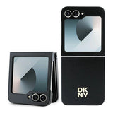 DKNY lædermetalstabel Logo Case til Samsung Galaxy Z Flip 6 - sort