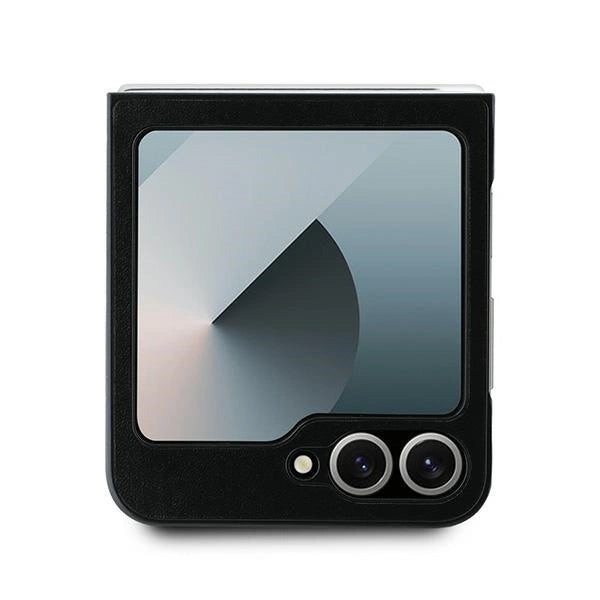 DKNY lædermetalstabel Logo Case til Samsung Galaxy Z Flip 6 - sort