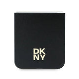DKNY lædermetalstabel Logo Case til Samsung Galaxy Z Flip 6 - sort
