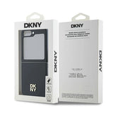DKNY lædermetalstabel Logo Case til Samsung Galaxy Z Flip 6 - sort