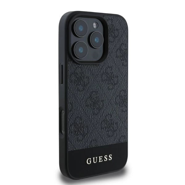 Guess 4G Bottom Stripe iPhone 16 Pro Case - Grå