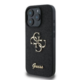 Guess Fixed Glitter Big 4G case til iPhone 16 Pro - sort