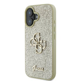 Guess Fixed Glitter Big 4G Case til iPhone 16 Plus - Guld
