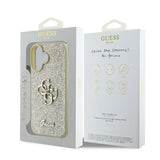 Guess Fixed Glitter Big 4G Case til iPhone 16 Plus - Guld