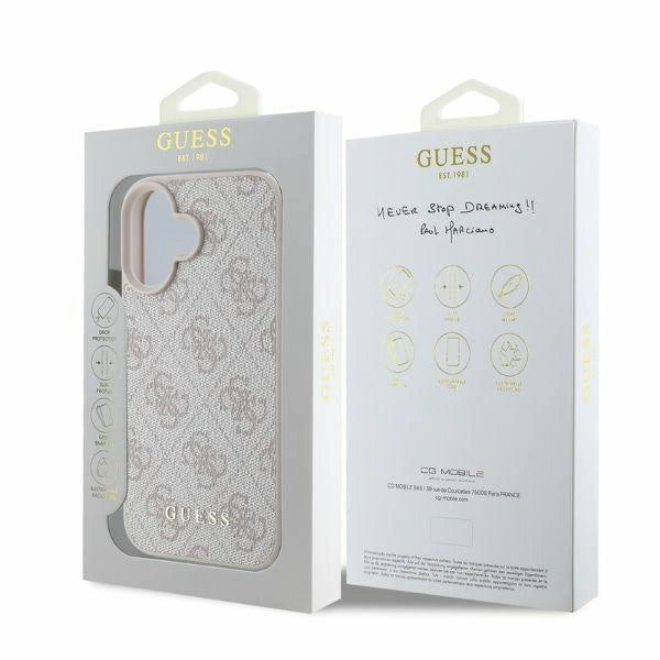 Guess 4G Classic iPhone 16 Case - Pink