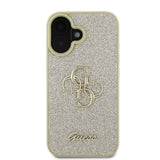 Guess Fixed Glitter Big 4G iPhone 16 Case - Guld