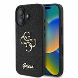 Guess Fixed Glitter Big 4G case til iPhone 16 - sort