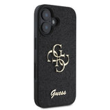 Guess Fixed Glitter Big 4G case til iPhone 16 - sort