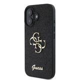 Guess Fixed Glitter Big 4G case til iPhone 16 - sort
