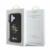 Guess Fixed Glitter Big 4G case til iPhone 16 - sort