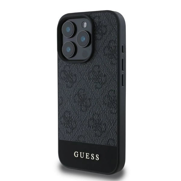 Guess 4G Bottom Stripe iPhone 16 Pro Max Case - Grå