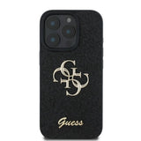 Guess Fixed Glitter Big 4G case til iPhone 16 Pro Max - sort