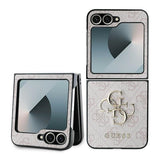 Guess læder 4G Metal Logo Case til Samsung Galaxy Z Flip 6 - Pink
