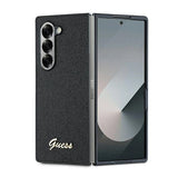 Guess 4G Glitter Script Case til Samsung Galaxy Z Fold 6 - sort