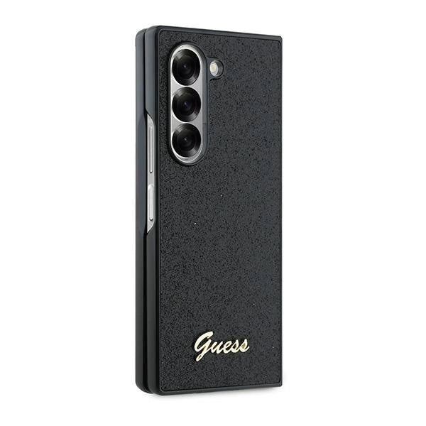 Guess 4G Glitter Script Case til Samsung Galaxy Z Fold 6 - sort