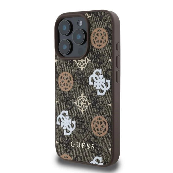 Guess Peony On 4G Baggrunds MagSafe fodtøj til iPhone 16 Pro - brun