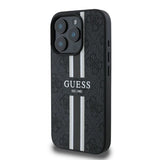 Guess 4G Printed Stripes MagSafe case til iPhone 16 Pro - sort
