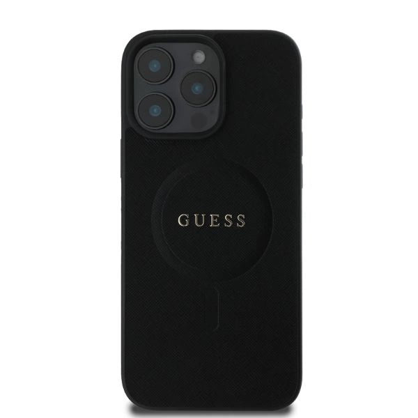 Guess Saffiano Classic Logo MagSafe iPhone 16 Pro Case - sort