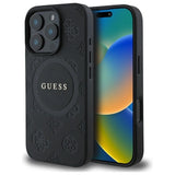 Gæt Saffiano Peony Classic Logo MagSafe iPhone 16 Pro Case - sort
