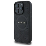 Gæt Saffiano Peony Classic Logo MagSafe iPhone 16 Pro Case - sort