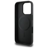 Gæt Saffiano Peony Classic Logo MagSafe iPhone 16 Pro Case - sort