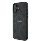 Guess 4G Ring Classic Logo MagSafe-hylster til iPhone 16 Plus - sort