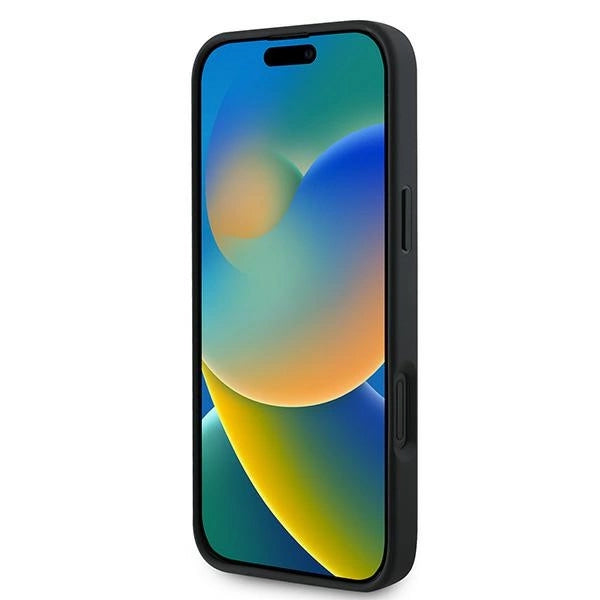 Guess 4G Ring Classic Logo MagSafe-hylster til iPhone 16 Plus - sort