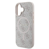 Guess 4G Ring Classic Logo MagSafe iPhone 16 Plus Case - Pink