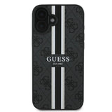 Guess 4G Printed Stripes MagSafe case til iPhone 16 Plus - sort
