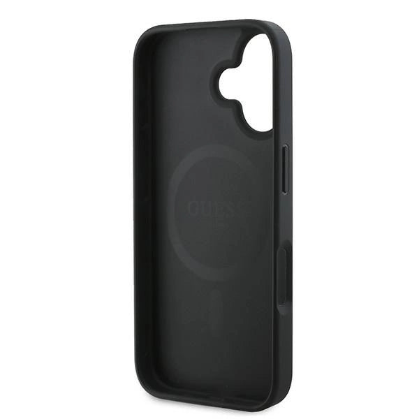 Guess Peony Script MagSafe iPhone 16 Plus-kasse - sort