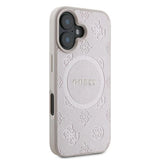 Gæt Saffiano Peony Classic Logo MagSafe iPhone 16 Plus Case - Pink