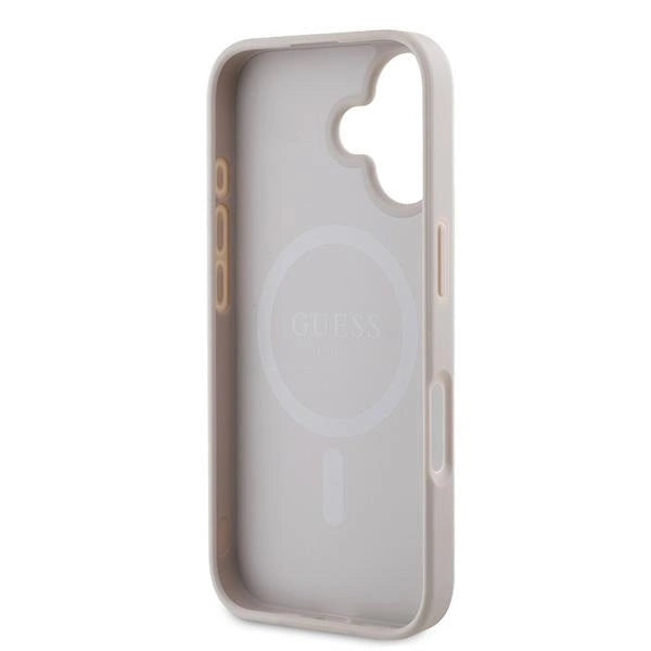 Gæt Saffiano Peony Classic Logo MagSafe iPhone 16 Plus Case - Pink