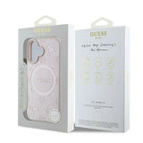 Gæt Saffiano Peony Classic Logo MagSafe iPhone 16 Plus Case - Pink