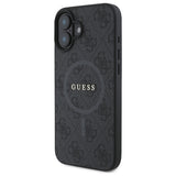 Guess 4G Ring Classic Logo MagSafe case for iPhone 16 - black