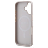 Guess 4G Ring Classic Logo MagSafe iPhone 16 Case - Pink