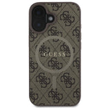 Guess 4G Ring Classic Logo MagSafe iPhone 16 Case - Brunt